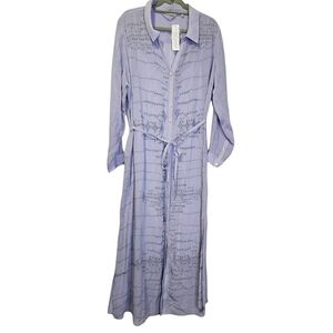 Soft Surroundings Ibiza Georgette Embroidered Maxi Dress